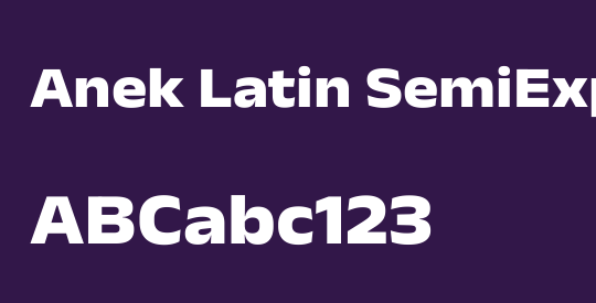 Anek Latin SemiExpanded ExtraBold