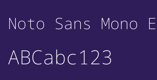 Noto Sans Mono ExtraLight
