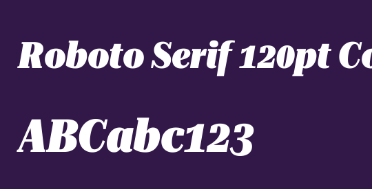 Roboto Serif 120pt Condensed Black