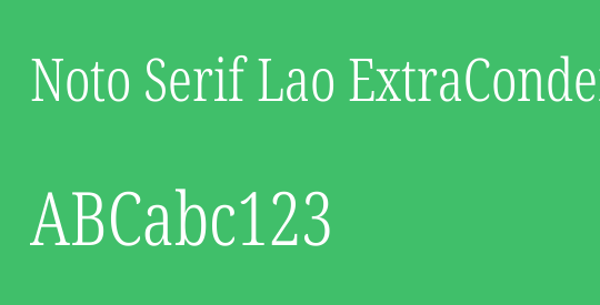 Noto Serif Lao ExtraCondensed Light