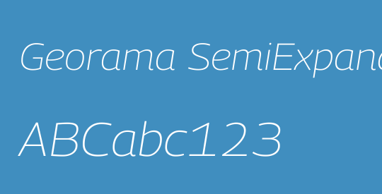 Georama SemiExpanded ExtraLight