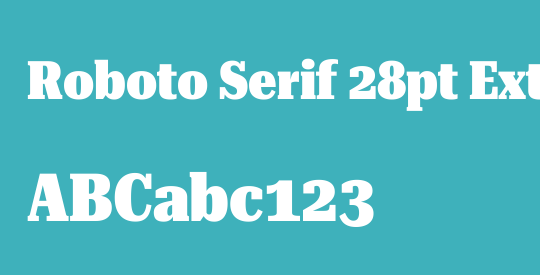 Roboto Serif 28pt ExtraCondensed Black