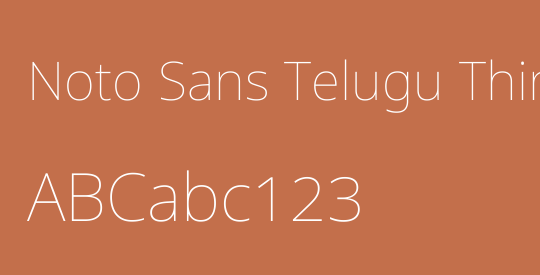 Noto Sans Telugu Thin