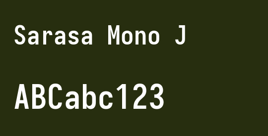 Sarasa Mono J