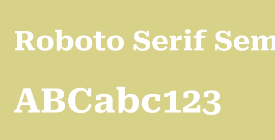 Roboto Serif SemiExpanded