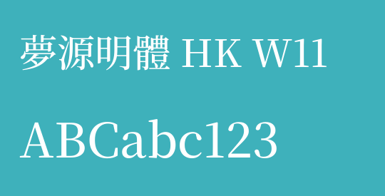 夢源明體 HK W11