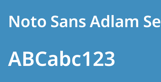 Noto Sans Adlam SemiBold