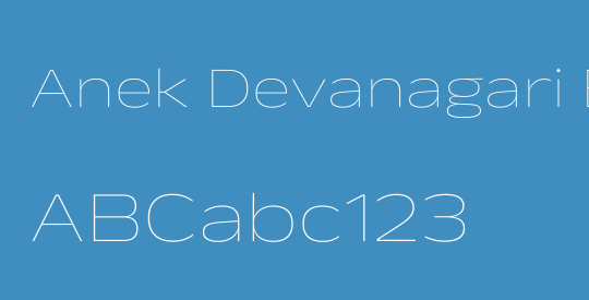 Anek Devanagari Expanded Thin