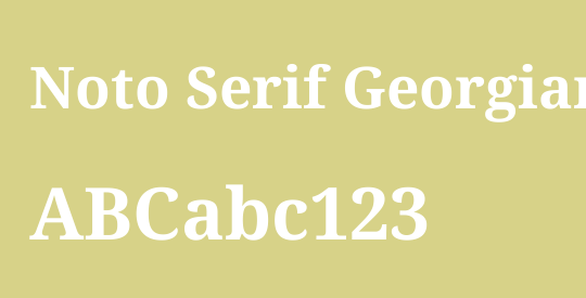 Noto Serif Georgian