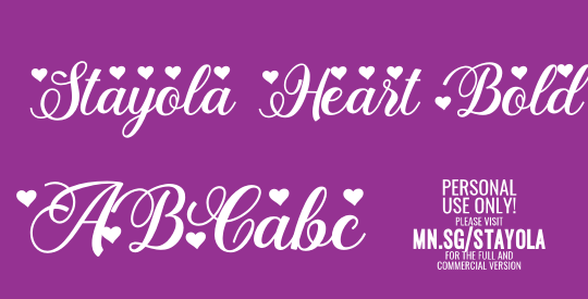Stayola Heart Bold PERSONAL USE