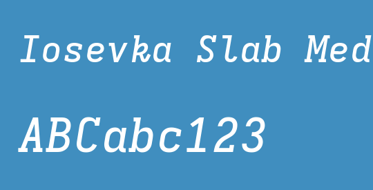 Iosevka Slab Medium Extended