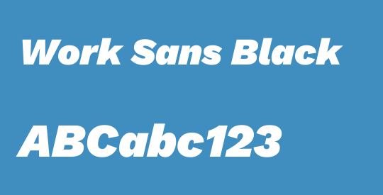 Work Sans Black