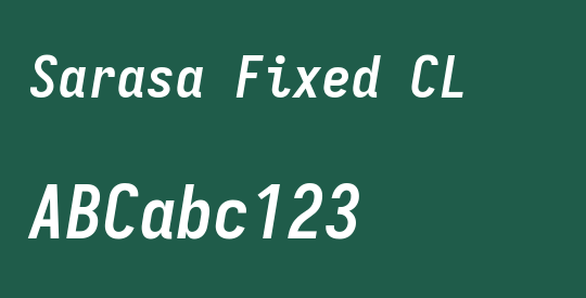 Sarasa Fixed CL