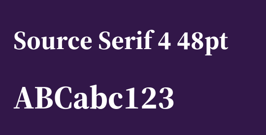 Source Serif 4 48pt