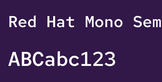 Red Hat Mono SemiBold