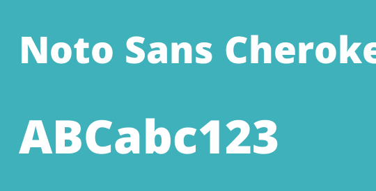 Noto Sans Cherokee Black