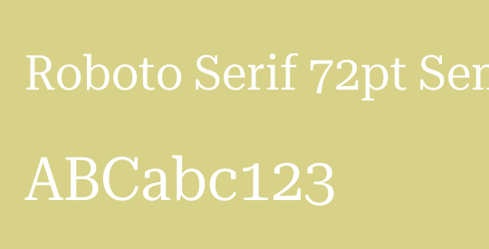 Roboto Serif 72pt SemiCondensed