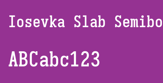 Iosevka Slab Semibold