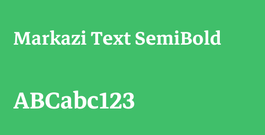 Markazi Text SemiBold