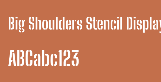 Big Shoulders Stencil Display