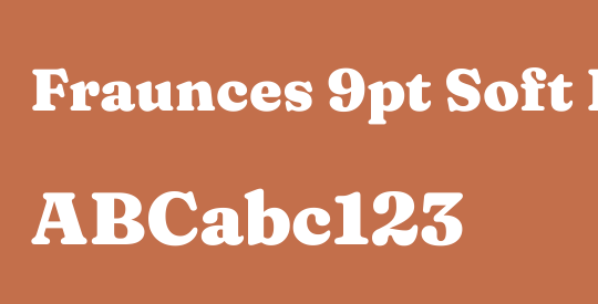 Fraunces 9pt Soft Black