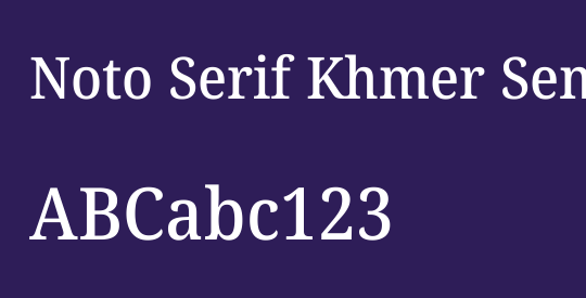 Noto Serif Khmer SemiCondensed Medium