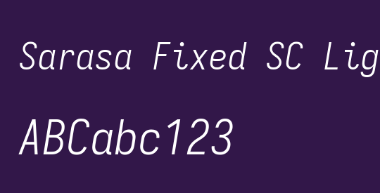 Sarasa Fixed SC Light