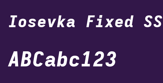 Iosevka Fixed SS06 HvEx