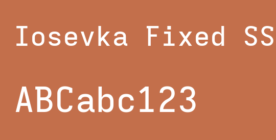 Iosevka Fixed SS17 MdEx