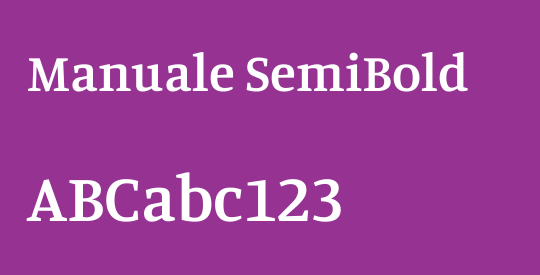 Manuale SemiBold