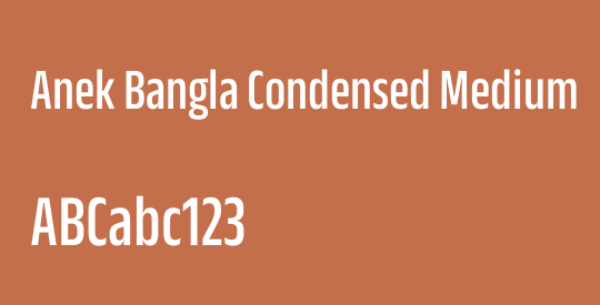 Anek Bangla Condensed Medium