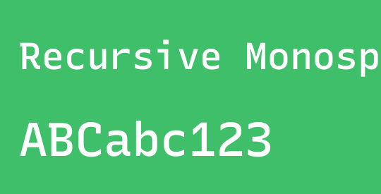 Recursive Monospace Medium