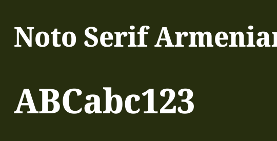 Noto Serif Armenian SemiCondensed ExtraBold
