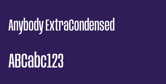 Anybody ExtraCondensed