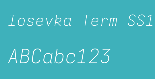 Iosevka Term SS11 XLtEx