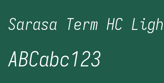 Sarasa Term HC Light