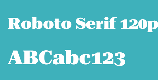 Roboto Serif 120pt SemiExpanded Black
