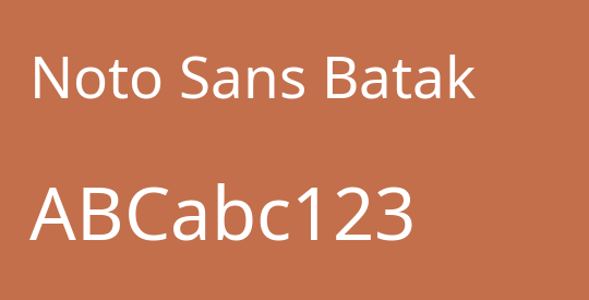 Noto Sans Batak