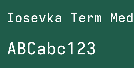 Iosevka Term Medium Extended