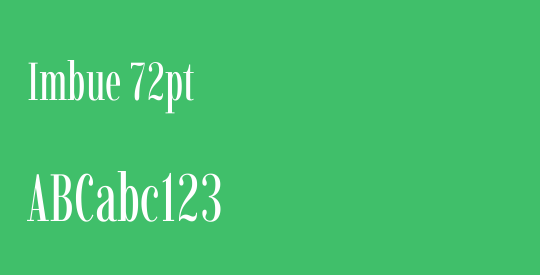 Imbue 72pt