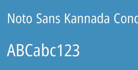 Noto Sans Kannada Condensed