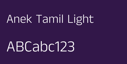 Anek Tamil Light