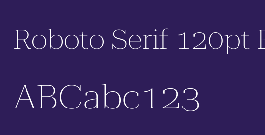 Roboto Serif 120pt Expanded Thin