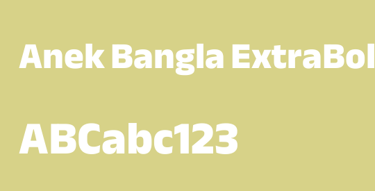 Anek Bangla ExtraBold