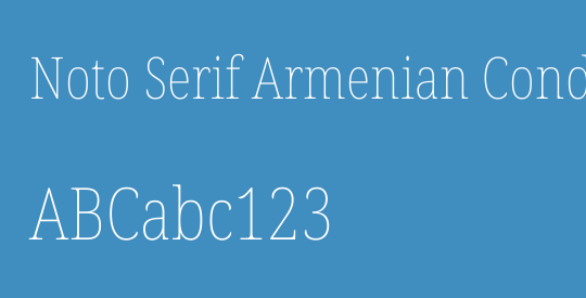 Noto Serif Armenian Condensed Thin