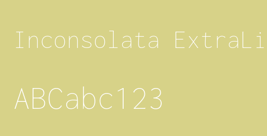 Inconsolata ExtraLight