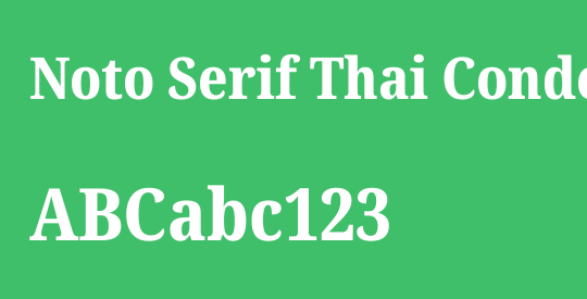 Noto Serif Thai Condensed ExtraBold