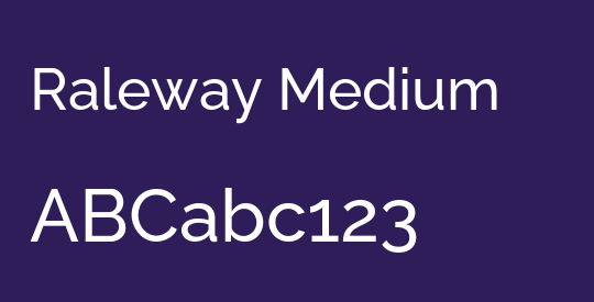 Raleway Medium