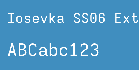 Iosevka SS06 Extended