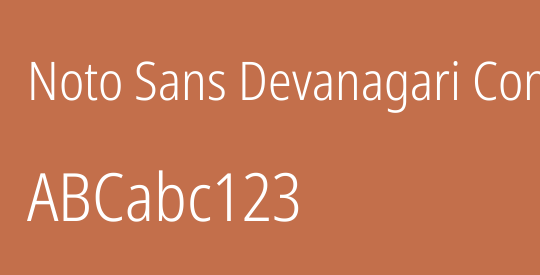 Noto Sans Devanagari Condensed Light